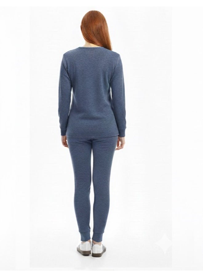 سيزار طقم دفاية حريمي شتوي  قطعتين بوبرة داخلية ناعمة - Image 2